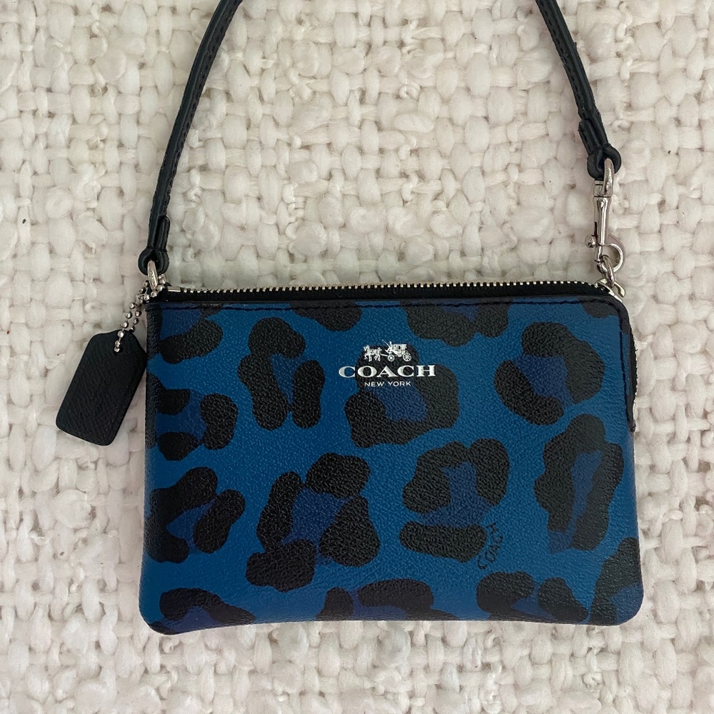 Leopard Print Coach Wristlet